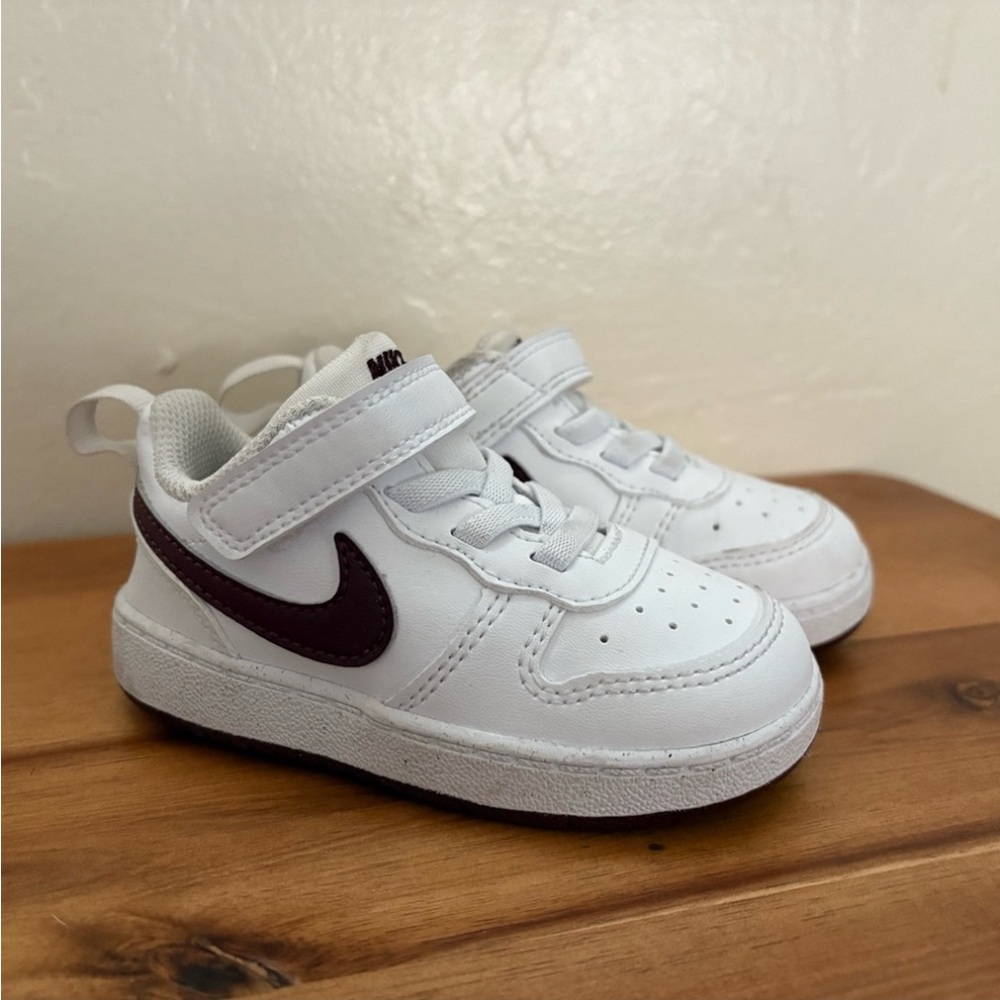 Nike Kids - White and Burgundy Low-Top Kids' Sneaker